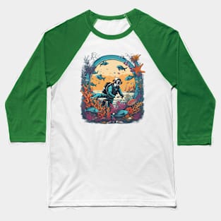 Hawaiian Ocean Dive Summer Colors Baseball T-Shirt